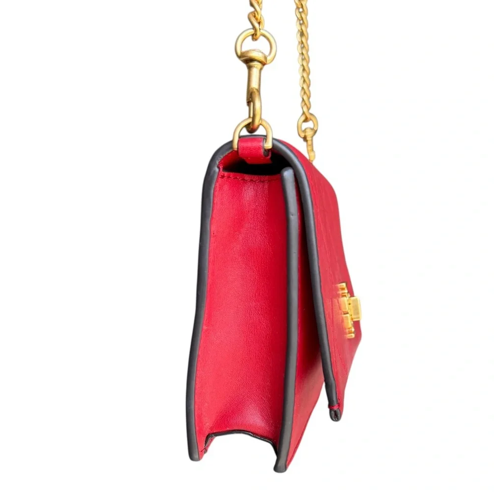 Tory Burch Georgia Turn Lock Mini Bag Red Crossbody